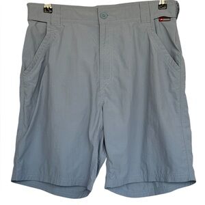 Simms Light Gray Performance Fishing Shorts Size M